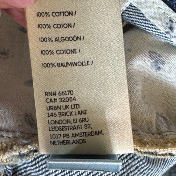 Anthropologie Pilcro The Joey High Rise Distressed Wide Leg denim jeans size 27 - Picture 14 of 15